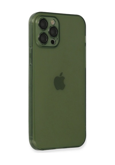 Apple  Uyumlu  iPhone 12 Pro Max Kılıf Fly Lens Silikon Yeşil,