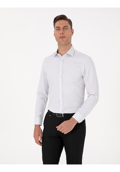 Pierre Cardin Erkek Koyu Haki Gömlek Desenli 50315539-vr111 Koyu Haki