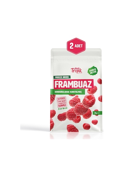 Dondurularak Kurutulmuş Frambuaz 18 G Freeze Dried Meyve Cipsi Çıtır Meyve Kurusu 2 Adet