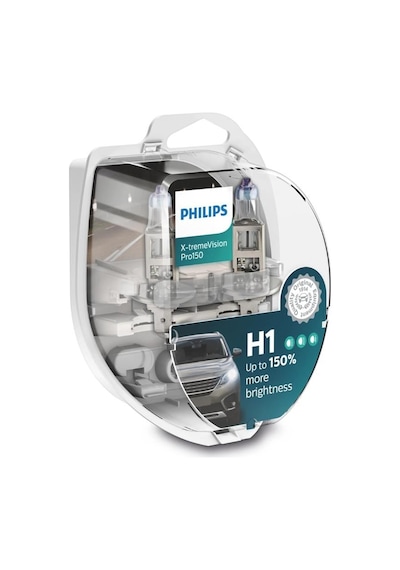 Phılıps 12v H1 Ampul 55w X-treme Vısıon Pro150 +%150 Parlak Işık 2 Ad