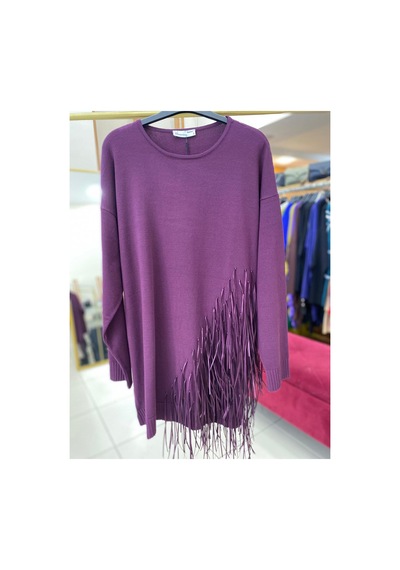Missemramiss Rope Basic Triko Tunik Mor - 668031196 Mor