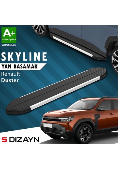 S-dizayn Renault Duster 3 Skyline Aluminyum Yan Basamak 183 Cm 2024 Üzeri A+ Kalite