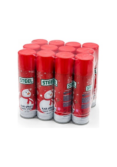 12 Adet Steel Max Kar Spreyi 200ml 5580 Çok renkli
