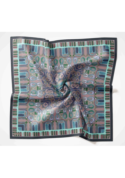 Silk Home Dört Mevsim Antik Motif Viskon Velora Eşarp 6420 Gül Kurusu