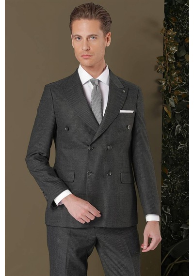 Efor Tk 884 Slim Fit Füme Klasik Takım Elbise Füme Efor Tk 884 Slim Fit Füme Klasik Takım Elbise Füme