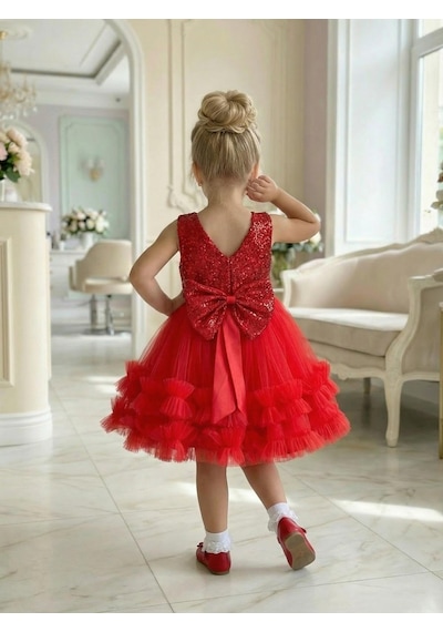 Butikhappykids Kız Çocuk Kırmızı Payetli Volanlı Tüllü Prenses Abiye Elbise 1-5 Yaş Kırmızı Butikhappykids Kız Çocuk Kırmızı Payetli Volanlı Tüllü Prenses Abiye Elbise 1-5 Yaş Kırmızı