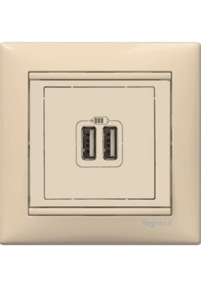 774170 Legrand Valena Serisi Usb Şarj Prizi Bej