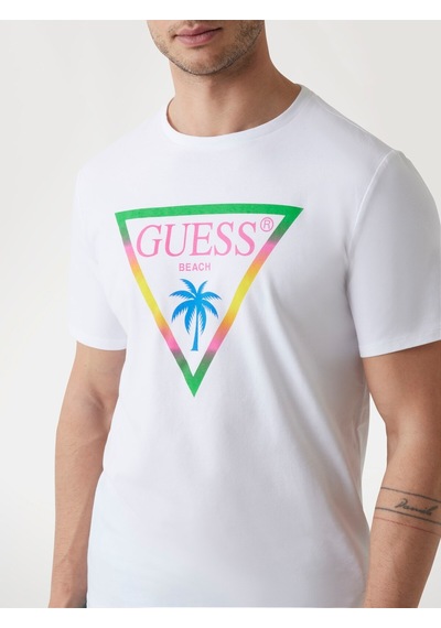 Ss Cn Triangl Erkek Slim Fit T-shirt Beyaz