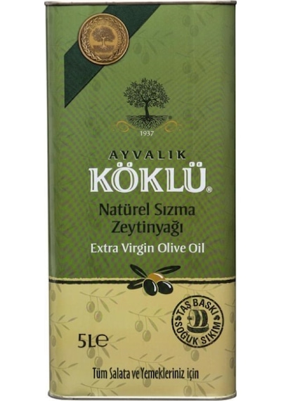 Ayvalık Köklü Zeytincilik Taş Baskı Soğuk Sıkım Erken Hasat Naturel Sızma Ayvalık Zeytinyağı 5 L