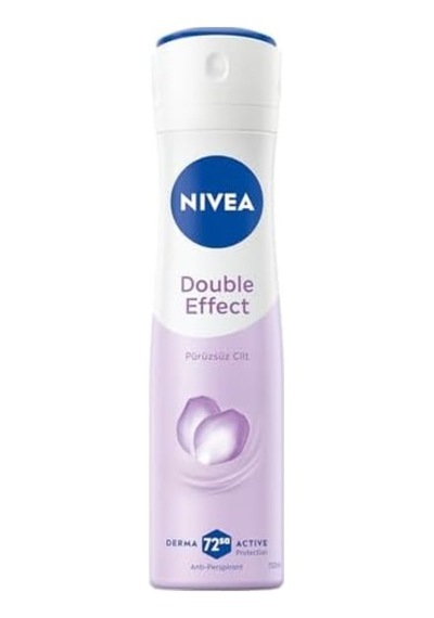 Kadın Sprey Deodorant Double Effect 150ml, 72 Saat Anti-perspirant Koruma, Alkolsüz, Pürüzsüz Cilt, Doğal Özleri