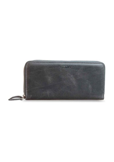 Guard Crazy Gri Hakiki Deri Çift Fermuarlı El Çantası // Grd260225wt1461 Çok Renkli