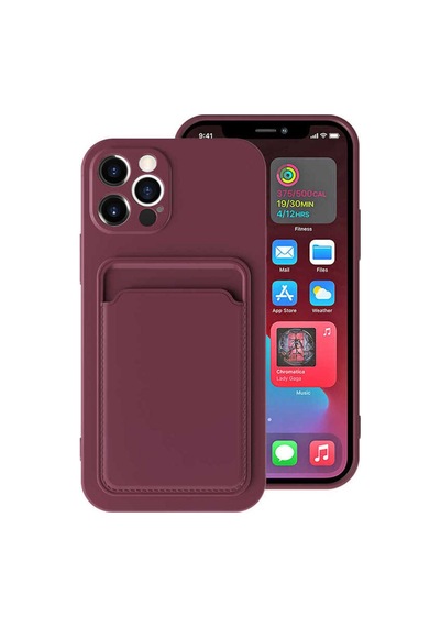Apple Uyumlu iPhone 12 Pro Kılıf Zore Ofix Kapak Mürdüm