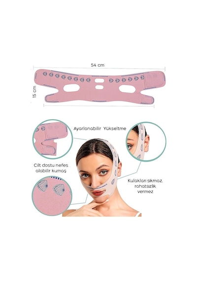 Fit Yüz, Çene, Boyun Şekillendirme Toparlayıcı Sıkılaştırıcı Band Gündüz Ve Gece Kullanım