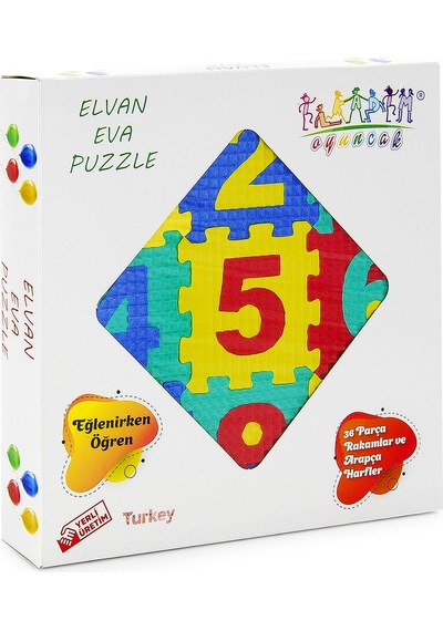 Arapça Harfler Ve Türkçe Rakamlar Kutu Puzzle Yapboz