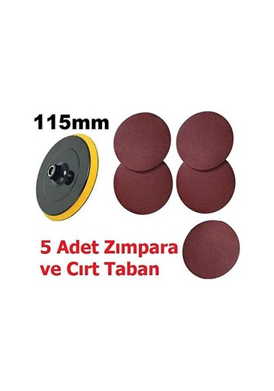 115 Cırt Taban 5 Adet Cırt Zımpara Spiral Avuç Taşlamada Kullanılır