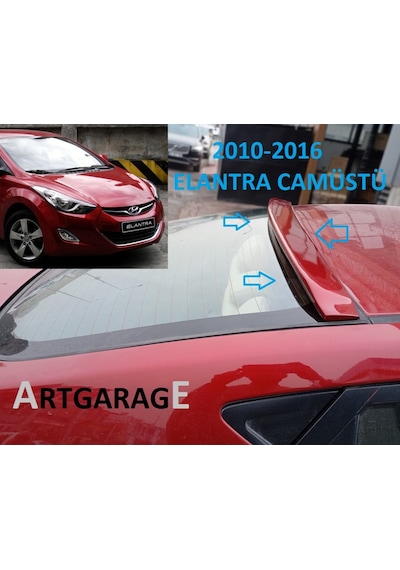 Hyundai Elantra Boyasız Camüstü Spoileri-fiberglass