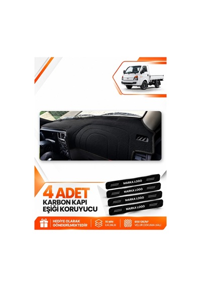 Hyundai H100 2020-2024 Uyumlu Torpido Koruma Koruyucu Kılıfı Halısı Örtü Göğüs - Siyah