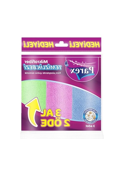 3'lü Mikrofiber Temizlik Bezi Paketi, Çok Amaçlı Kullanım İçin Açık Bej