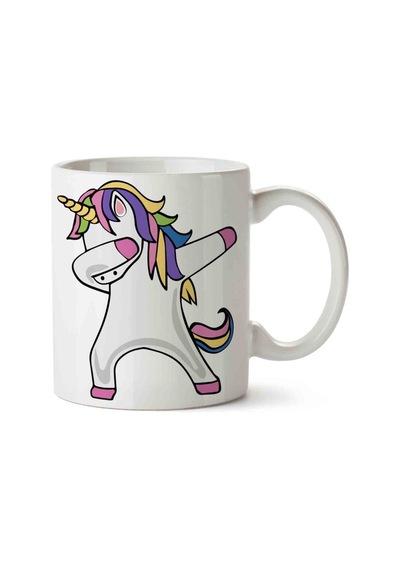 Unicorn İki Tarafı Baskılı Kupa Bardak.jpg Çok Renkli