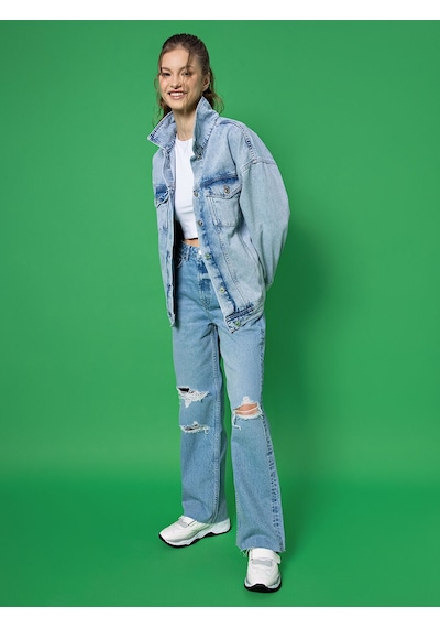 Loft Comfort Fit Kadın Ceket Denim