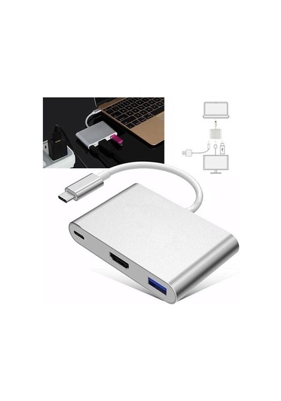 Codegen Cdg-cnv39 Usb 3.1 Type-c - Usb 3.0+ Hdmı+ Usb 3.1 Type-c Çoklayıcı Adaptör Kdo