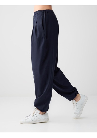 Jimmy Key Jimmy Key Lacivert Normal Bel Lastikli Paça Dokuma Pantolon 6sw185467494