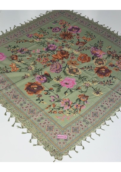 Eripek Sökme Boncuklu Tülbent 06357 Yeşil