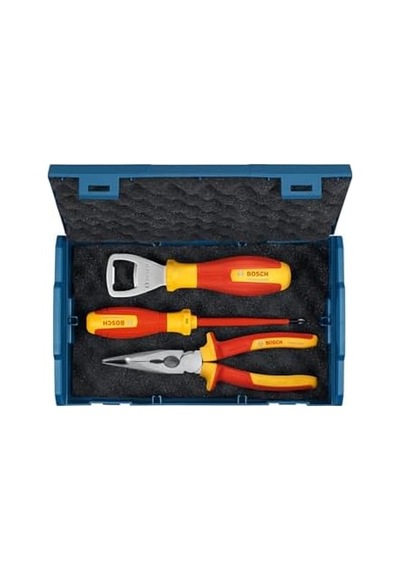 Profesyonel Vde El Aleti Seti 3 Parça 1x Şişe Açacağı 1x Yıldız Tornavida Ph1 X 100mm 1x Yan Keski 160mm 1x L-boxx Mini