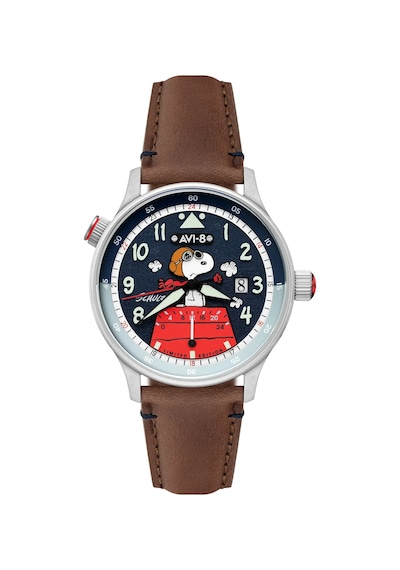 Avı-8 Hawker Hurricane Av-4151-04 Mckellar Dual Time Peanuts Snoopy Flying Ace Limited Edition Erkek Gri