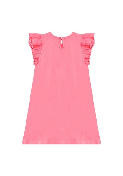 Denokids Ayıcıklar Kız Çocuk Pembe Elbise Pembe