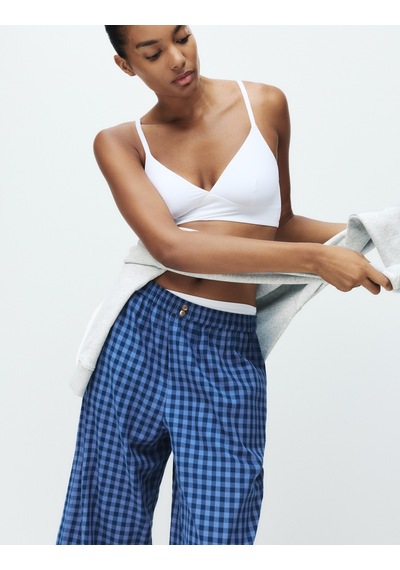 Marks & Spencer Supersoft Kareli Pijama Takımı Gri