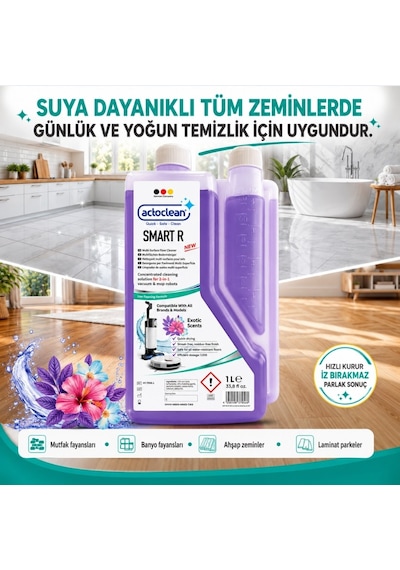 Actoclean Smart R Robot & Islak Dikey Süpürgeler İçin Egzotik Kokulu Konsantre Yüzey Temizleyici Tekli