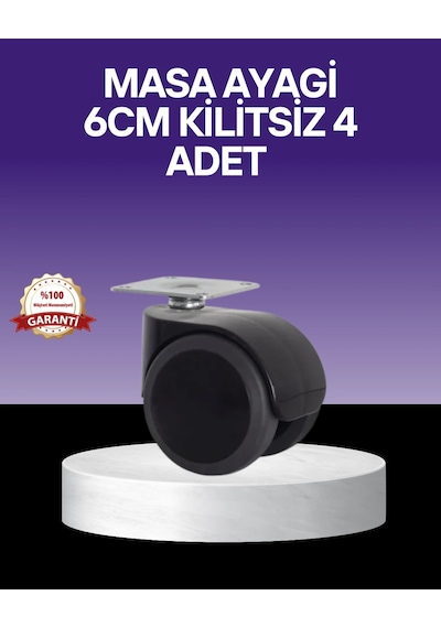 Hubrendy Tekno Çok Amaçlı Kilitsiz Masa Ayağı Tekerleği 6 Cm 16063626