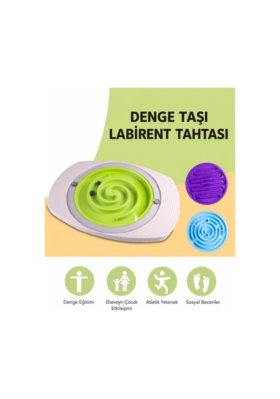 3 Seviyeli Denge Taşı Labirent Oyunu Eğitici Koordinasyon Tahtası - Eğitici Oyuncak