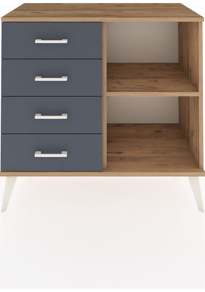 Hyperion Şifonyer Tek Raflı 4 Çekmeceli 88x44x80 Çam-çam/antrasit Çam/antrasit Hyperion Şifonyer Tek Raflı 4 Çekmeceli 88x44x80 Çam-çam/antrasit Çam/antrasit