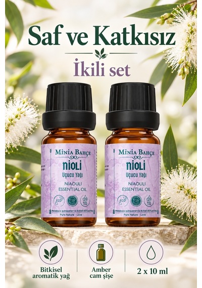 Nioli Uçucu Yağı Niaouli Essential Oil Sertifikalı & %100 Saf - 10 Ml X 2 Adet 10 ML