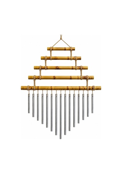 Bambu Metal Çubuklu Rüzgar Çanı No:1022 Çok Renkli