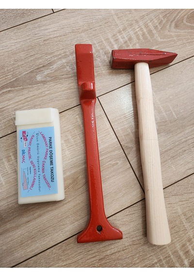 Laminant Parke Pro Usta Seti Orta Döşeme Çakma Takozu 2cm 15cm Çektirme Demiri 3cm 32cm 500gr Çekiç