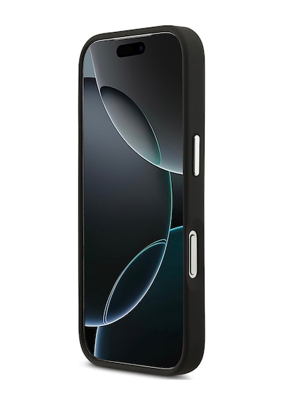 Apple Uyumlu iPhone 17 Pro Kılıf Lacoste Lisanslı M-safeli Champs Elysees Pu Deri Tasarımlı Kapak Siyah Siyah