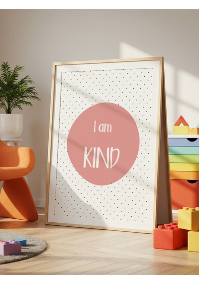 I Am Kind Dijital Baskı Poster Turuncu Çerçevesiz
