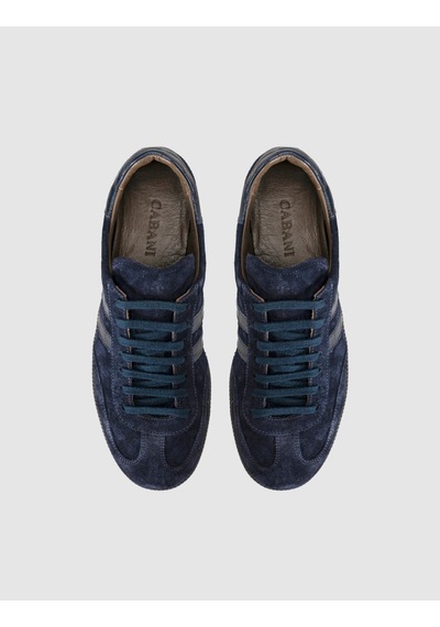 Kadın Lacivert Süet Deri Sneaker