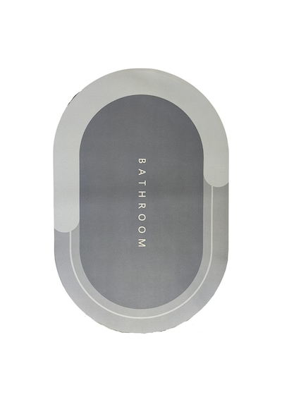 Buççin Online Mağaza Süper Su Emici Kaymaz Taban Oval Banyo Paspası Diatomik Banyo Lavabo Su Emici Paspas 60 X 39 Cm Kauç Çok Renkli