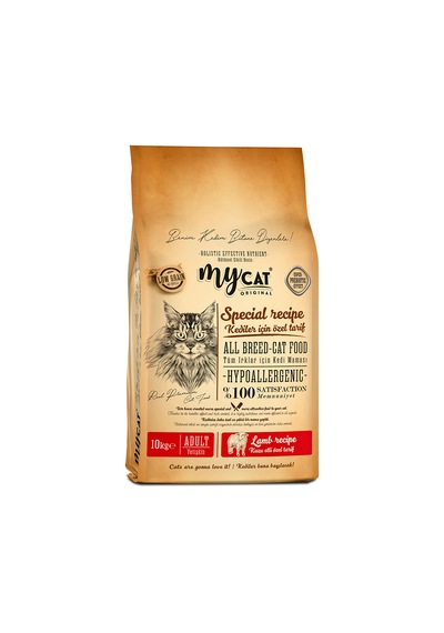 Mycat Az Tahıllı Kuzu Etli Yetişkin Kedi Maması 10 KG
