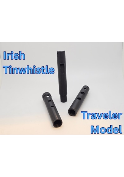 İrlanda Tinwhistle -- 3 Parçalı Gezgin Modeli Siyah