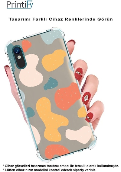 Samsung Galaxy M35 İle Uyumlu Grunge Baskılı Şeffaf Köşe Korumalı Antişok Kılıf
