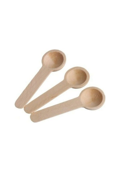 12 Adet Mini Bambu Baharat Kaşığı Baharatlık Ksşık Bej Bej
