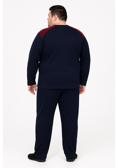 Mutlu City Erkek Yüksek Kalite İnterlok Penye Büyük Beden Pijama Takımı 18540 Lacivert - Bordo Mutlu City Erkek Yüksek Kalite İnterlok Penye Büyük Beden Pijama Takımı 18540 Lacivert - Bordo