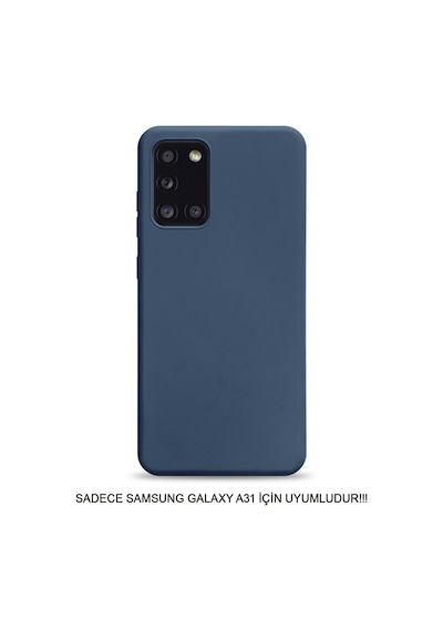 Samsung Galaxy A31 Uyumlu Kamera Korumalı Darbeye Dayanıklı Renk Atmayan Fab Silikon Kılıf Lacivert