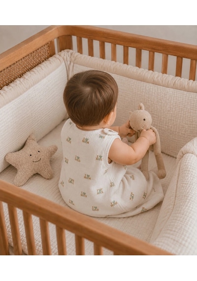 Begi 2.5 Tog Elyaflı Torba Askılı Çıtçıtlı Uyku Tulumu % 100 Pamuk 0-6 Ay