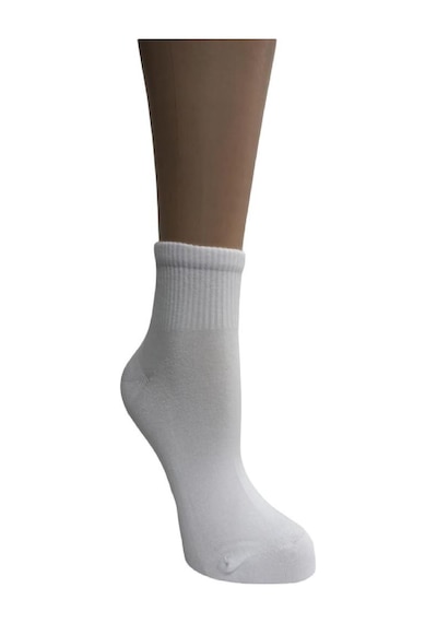Design BAMBU YARIM BİLEK KONÇ ÇORAP-BEYAZ Beyaz